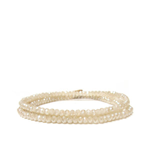 Mini stretch crystal beaded wrap bracelet-Blue Hand Home