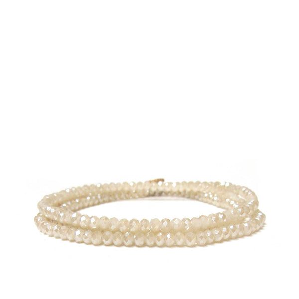 Mini stretch crystal beaded wrap bracelet-Blue Hand Home