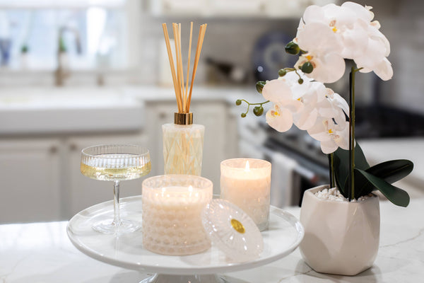 Prosecco Shimmer 7oz Reed Diffuser-Blue Hand Home