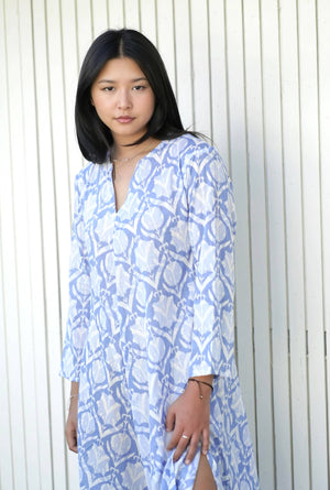 Calypso Addison Dress Lt. Blue-Blue Hand Home