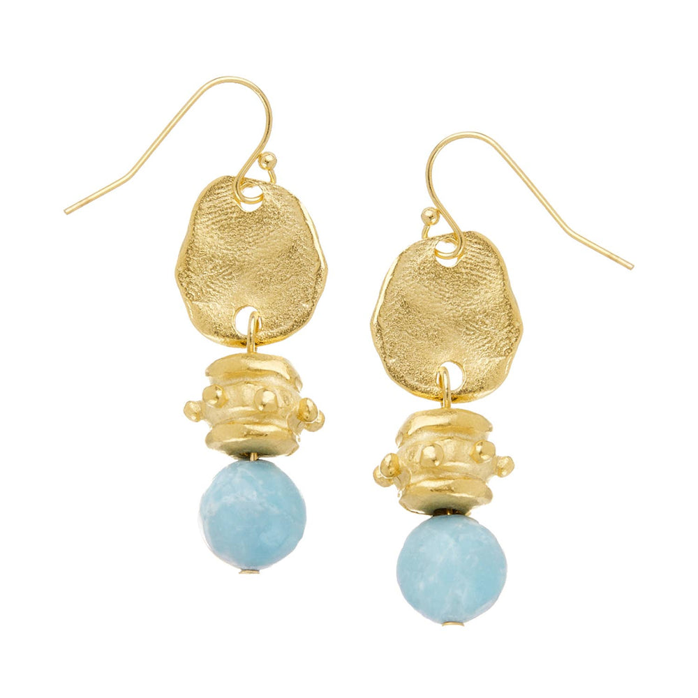 Bentley Drop Earrings - Jasper-Blue Hand Home