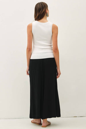 Linen Blend Cropped Palazzo Pants