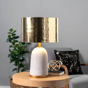 Monroe 25" Concrete & Iron Table Lamp-Blue Hand Home