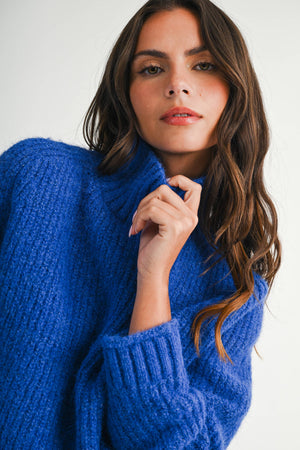 3483ik Soft Brushed Mock Neck Sweater