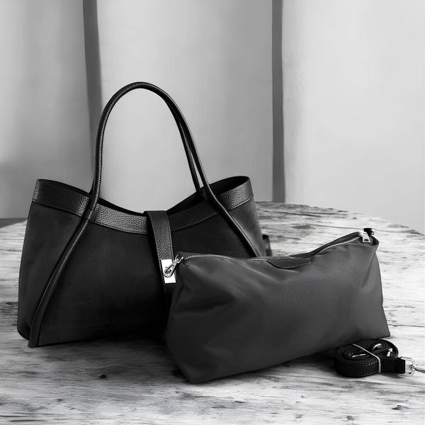 Genuine Suede And Togo Leather Bag, Made In Italy With Strap: Burgundy