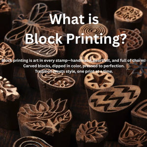 Boho Decor Block Linen Blend Cushion Cover - Mandakini-Blue Hand Home