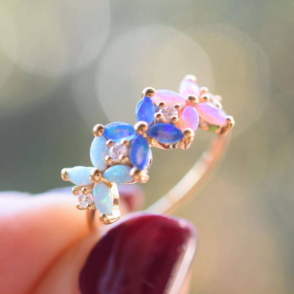 Opal Ombre Fleur Band-Blue Hand Home