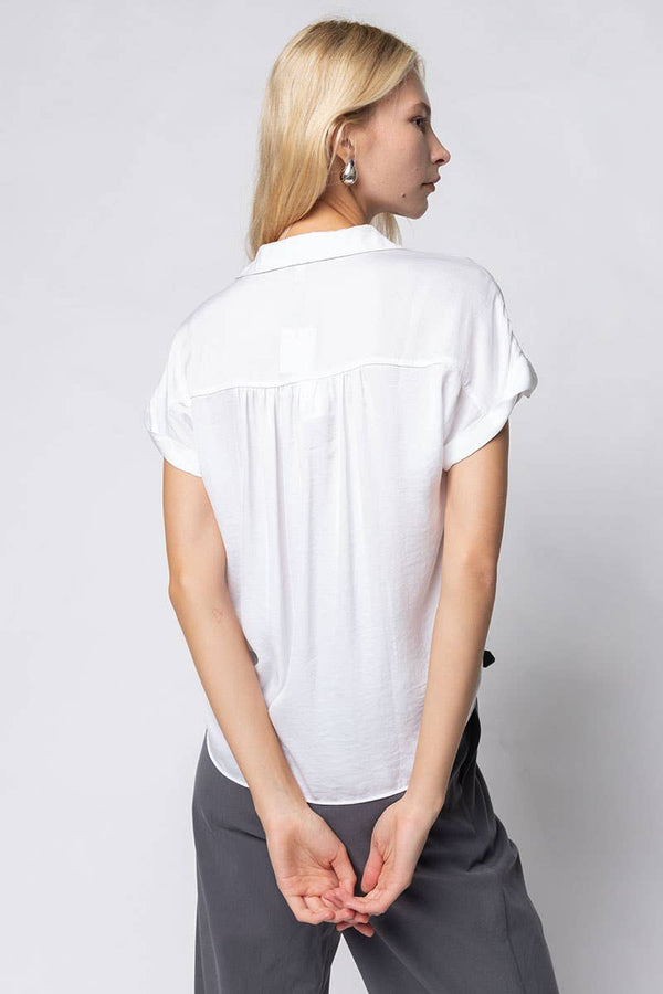 Short Sleeve Blouse - F-Blue Hand Home
