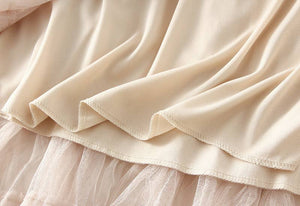 Elastic waist Tulle Tutu Midi Skirt-Blue Hand Home