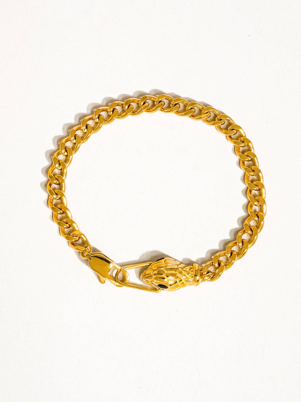 Habu 18K Gold Non-Tarnish Serpent Bracelet-Blue Hand Home