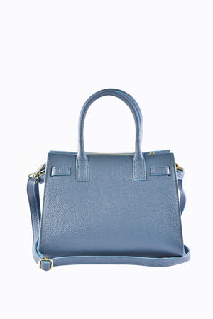 Grace Bag in Sugar Paper Togo Leather-Blue Hand Home