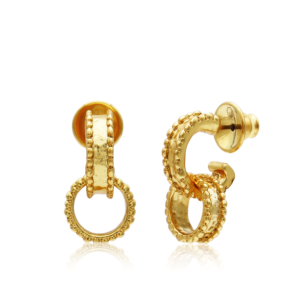 Dotty Intertwined Hoops-Blue Hand Home