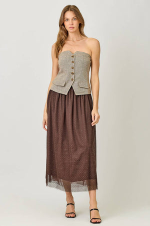 61286 Sparklet Tulle Skirt-Blue Hand Home