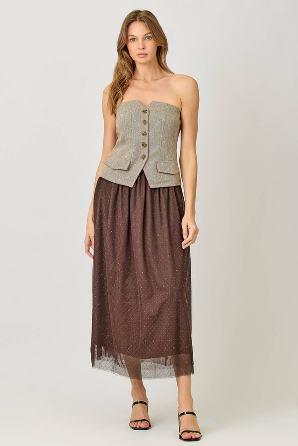 61286 Sparklet Tulle Skirt-Blue Hand Home