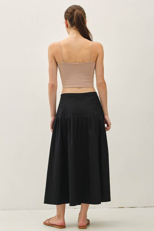 CRISP PLEATED MIDI SKIRT-Blue Hand Home