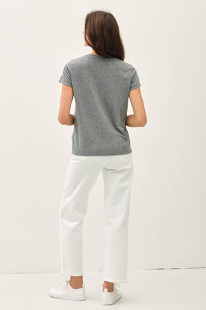 SOFT ROUND NECK SOLID BASIC TEE SHIRT-Blue Hand Home