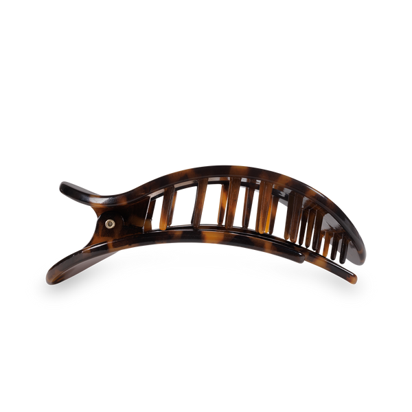Round Flat Hair Clip | Medium | Tortoise-Blue Hand Home