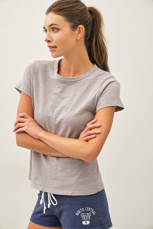 New Shade-Garment Dyed Cotton Slub Tee