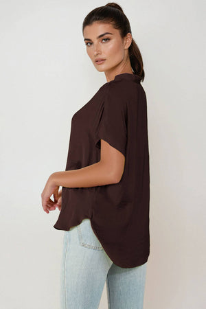 Drop Shoulder Regular Blouse - F-Blue Hand Home