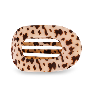 Round Flat Hair Clip | Large | Blonde Tortoise-Blue Hand Home
