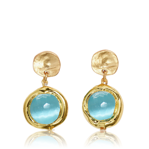 Coriandoli Earrings Colorful Beads - 24K Gold Plated