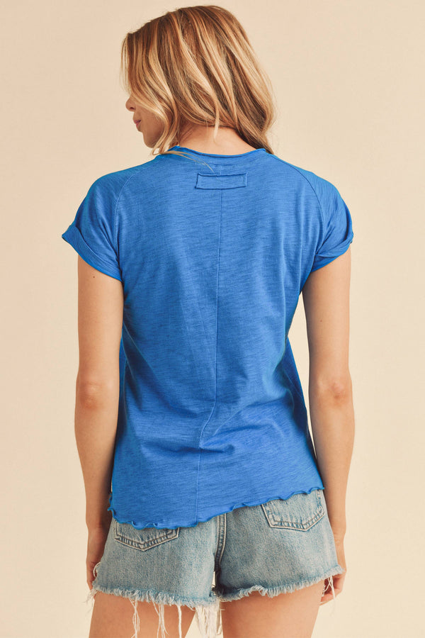 8219BK Gwen Tee-Blue Hand Home
