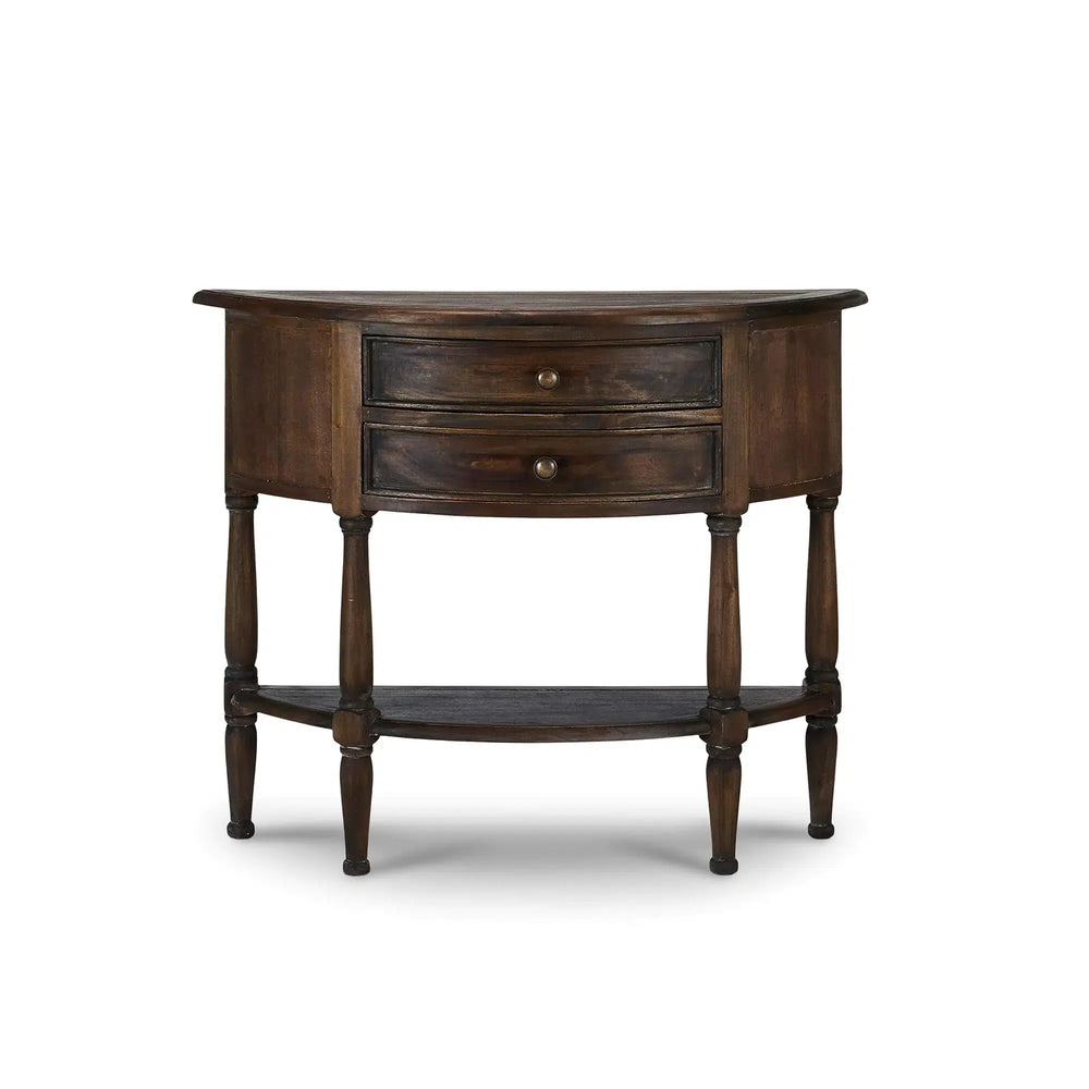 Demi-Lune Table-Blue Hand Home