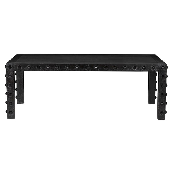 Didier Dining Table, Black Walnut-Blue Hand Home