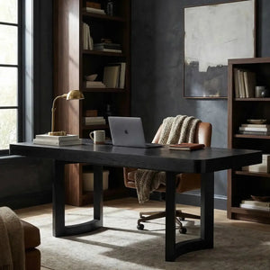 Dining Table With Bow Legs-Noir Furniture-Blue Hand Home