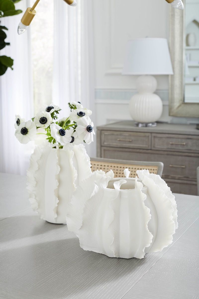 Spring Flower Small Vase / Blanc de Chine-Villa & House-Blue Hand Home