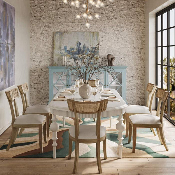 Hamilton 4 Door Buffet In Frosted Blue W/ True White Interior And No Distressing-Blue Hand Home