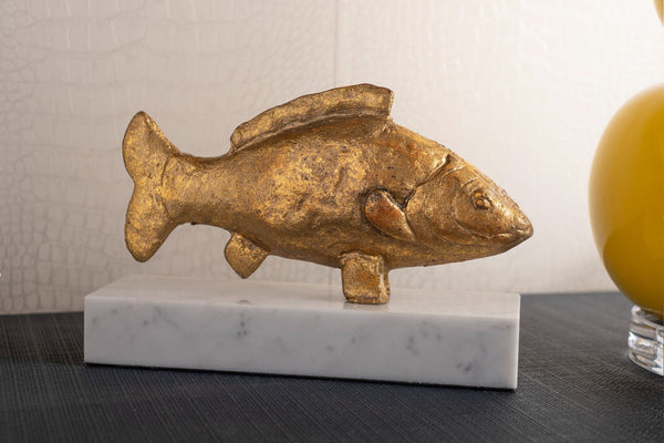 Carp_Fish Statue / Gold Leaf-Villa & House-Blue Hand Home