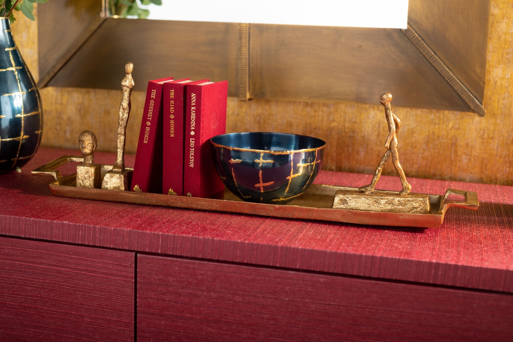 Loom Small Bowl / Anthracite and Brass-Villa & House-Blue Hand Home
