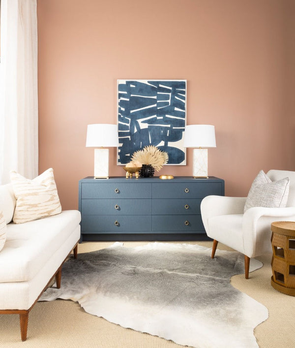 Bryant Linen Extra Wide Large 6-Drawer / Blue Steel-Villa & House-Blue Hand Home
