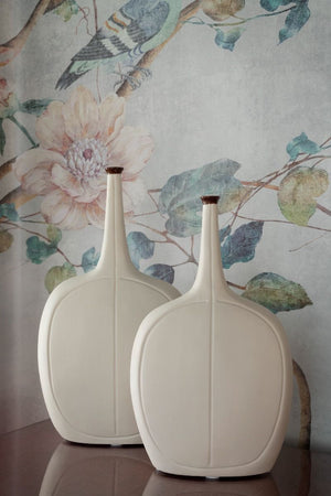 Vence Tall Vase / Blanc de Chine and Dark Amber-Villa & House-Blue Hand Home