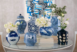 Flower Temple Jar / Blue and White-Villa & House-Blue Hand Home