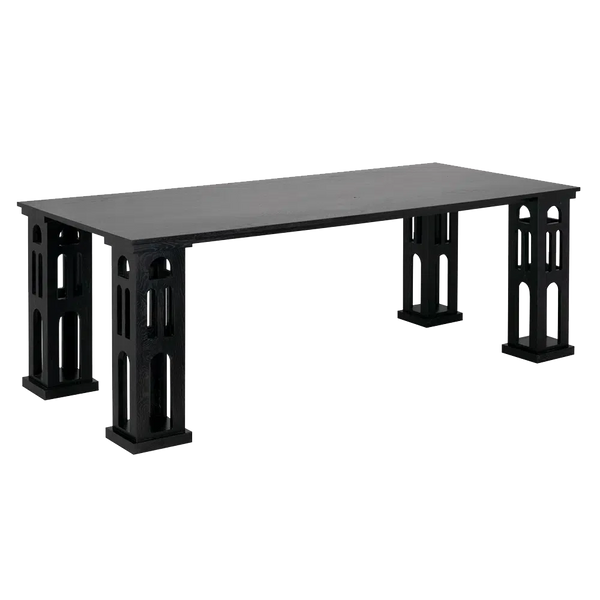 Dolly Dining Table, RO, Black - 96x42x30-Blue Hand Home