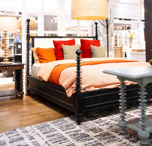 Milano Upholstered Bed King-Blue Hand Home