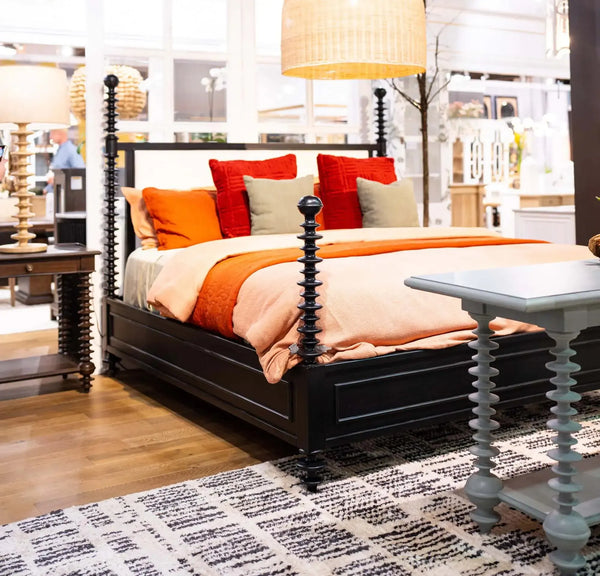 Milano Upholstered Bed King-Blue Hand Home
