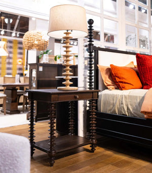 Milano Table Lamp in Fruitwood-Blue Hand Home