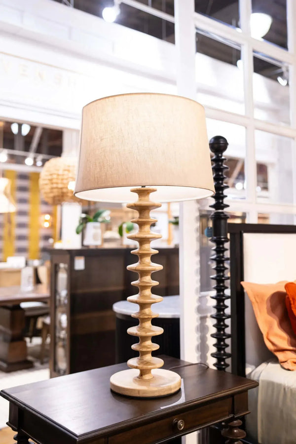 Milano Table Lamp in Fruitwood-Blue Hand Home