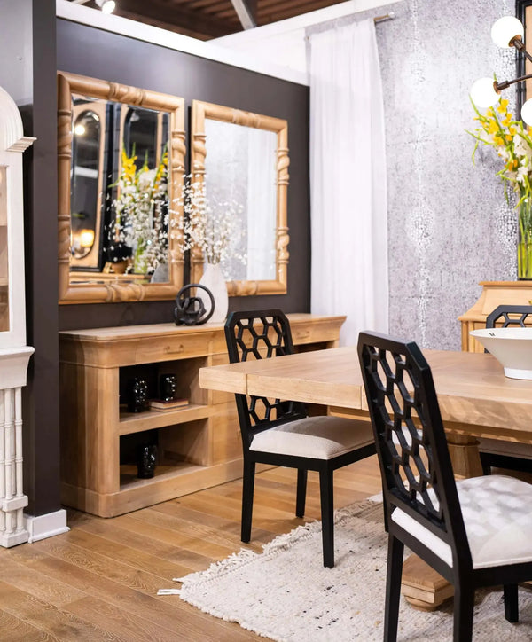 Sandhurst Larger Console In Fruitwood-Blue Hand Home