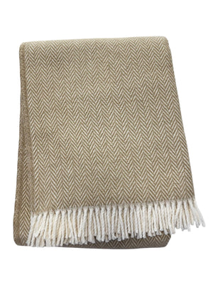355 - Herringbone Plush Throw-Blue Hand Home
