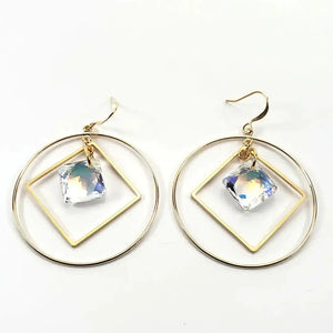 Aurora Princess Hoop Earrings-Blue Hand Home