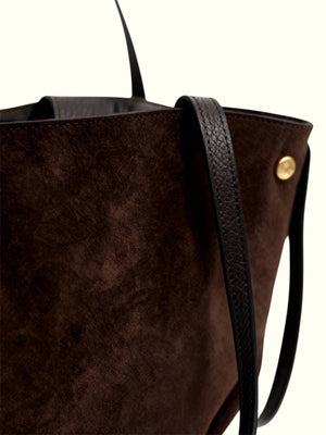 Handcrafted Italian Suede Leather Bag Made In Italy
