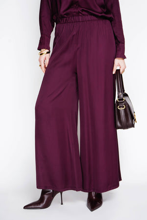 Satin trousers 2577-Blue Hand Home