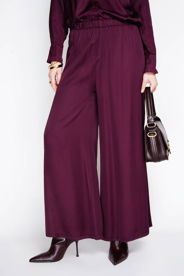 Satin trousers 2577-Blue Hand Home