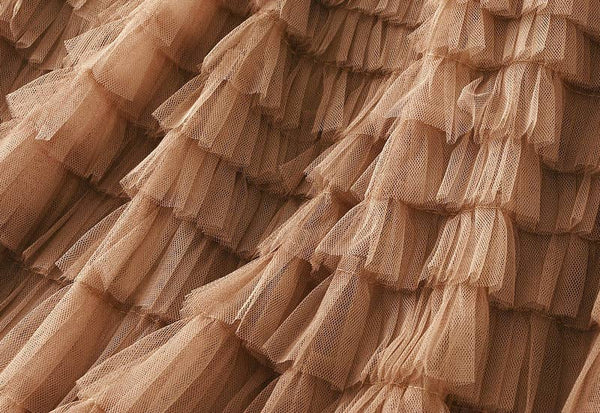 Chic Elastic Waist Tulle Tutu Midi Skirt-Blue Hand Home
