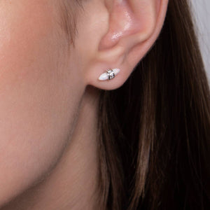 DAINTY OPAL STUD EARRINGS-Blue Hand Home