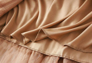 Chic Elastic Waist Tulle Tutu Midi Skirt-Blue Hand Home